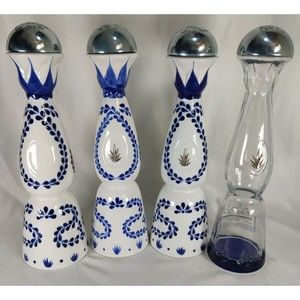 Empty!!! Clase Azul Reposado Blanco Empty Tequila Bottle 750 ml Hand Painted 15”